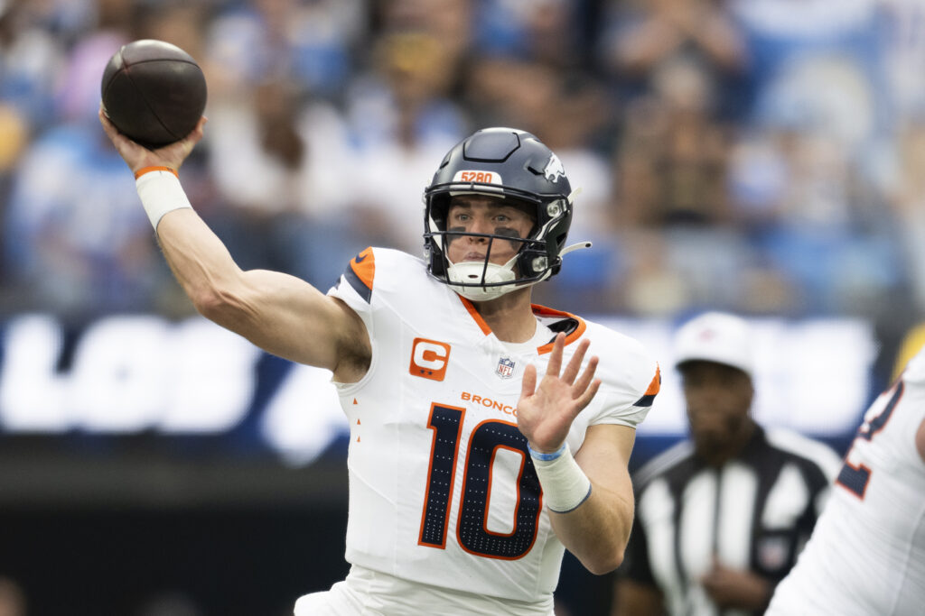 Broncos quarterback Bo Nix.