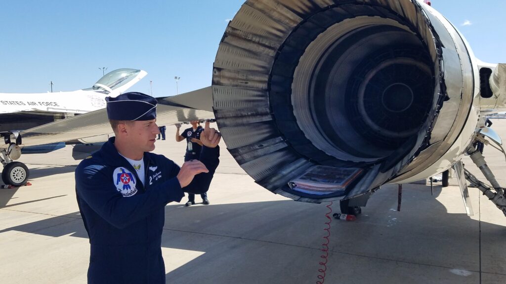 Maj. Josh Burress, pilot of Thunderbird 2