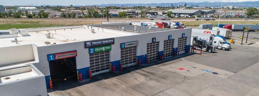 Truck repair bays at TA Travel Center in Commerce City