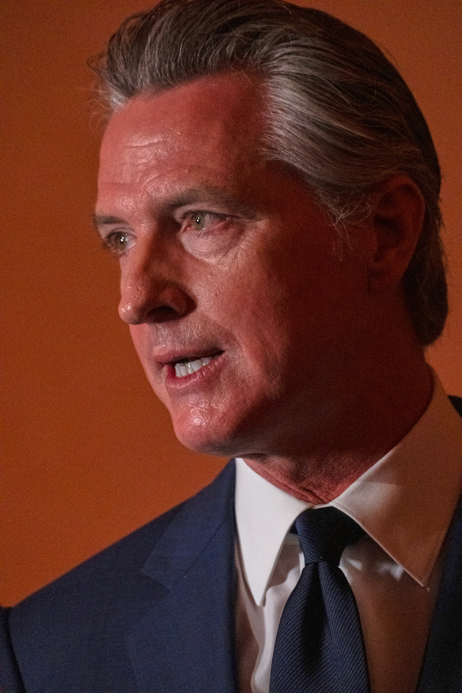 California Gov. Gavin Newsom hosts a press conference and signs a slew of climate initiative bills at the Academy of Sciences, Friday, Sept. 19, 2025, in San Francisco. (Camille Cohen - FR172253 AP)