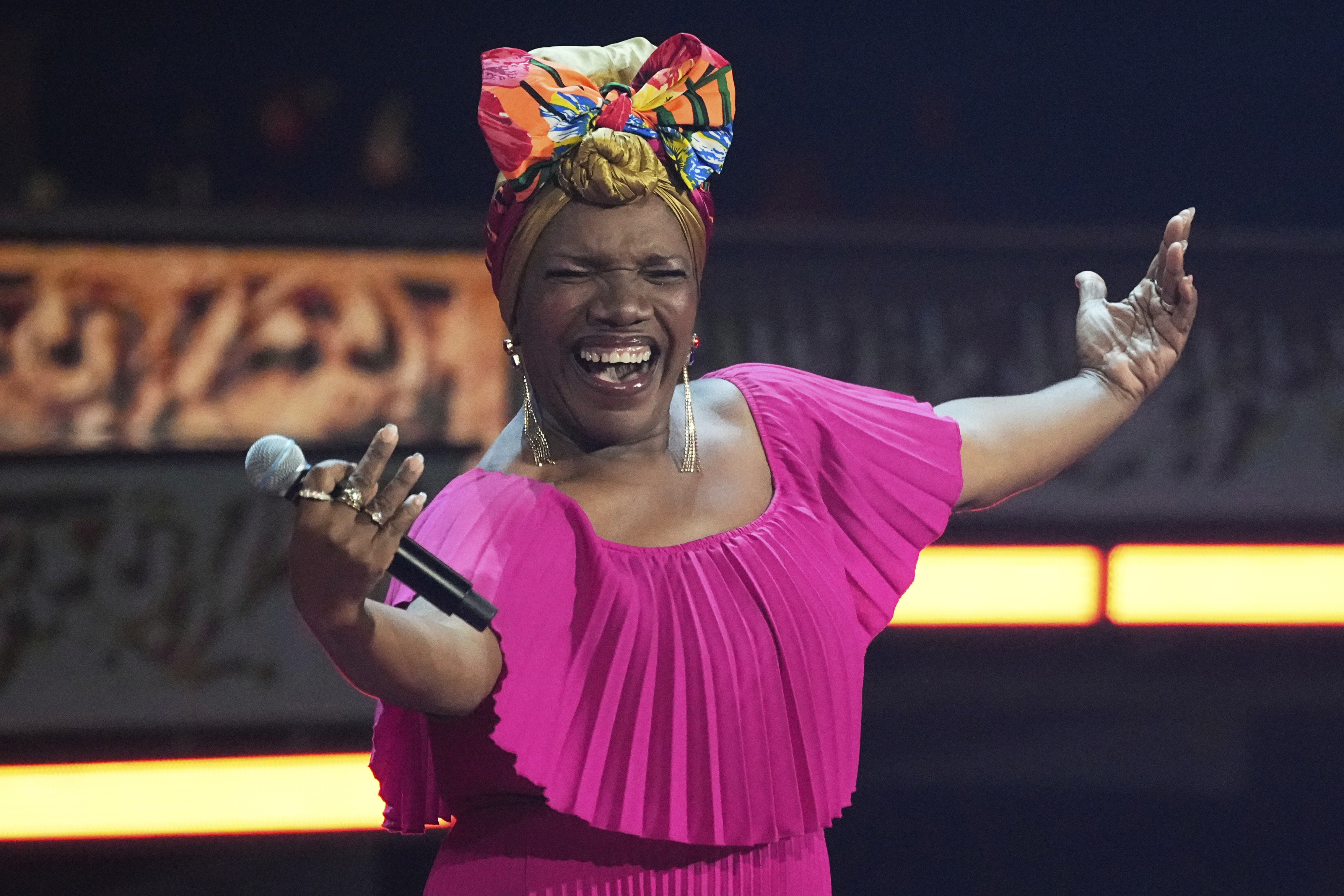 Cuba's Zulema Iglesias Salazar performs the song 