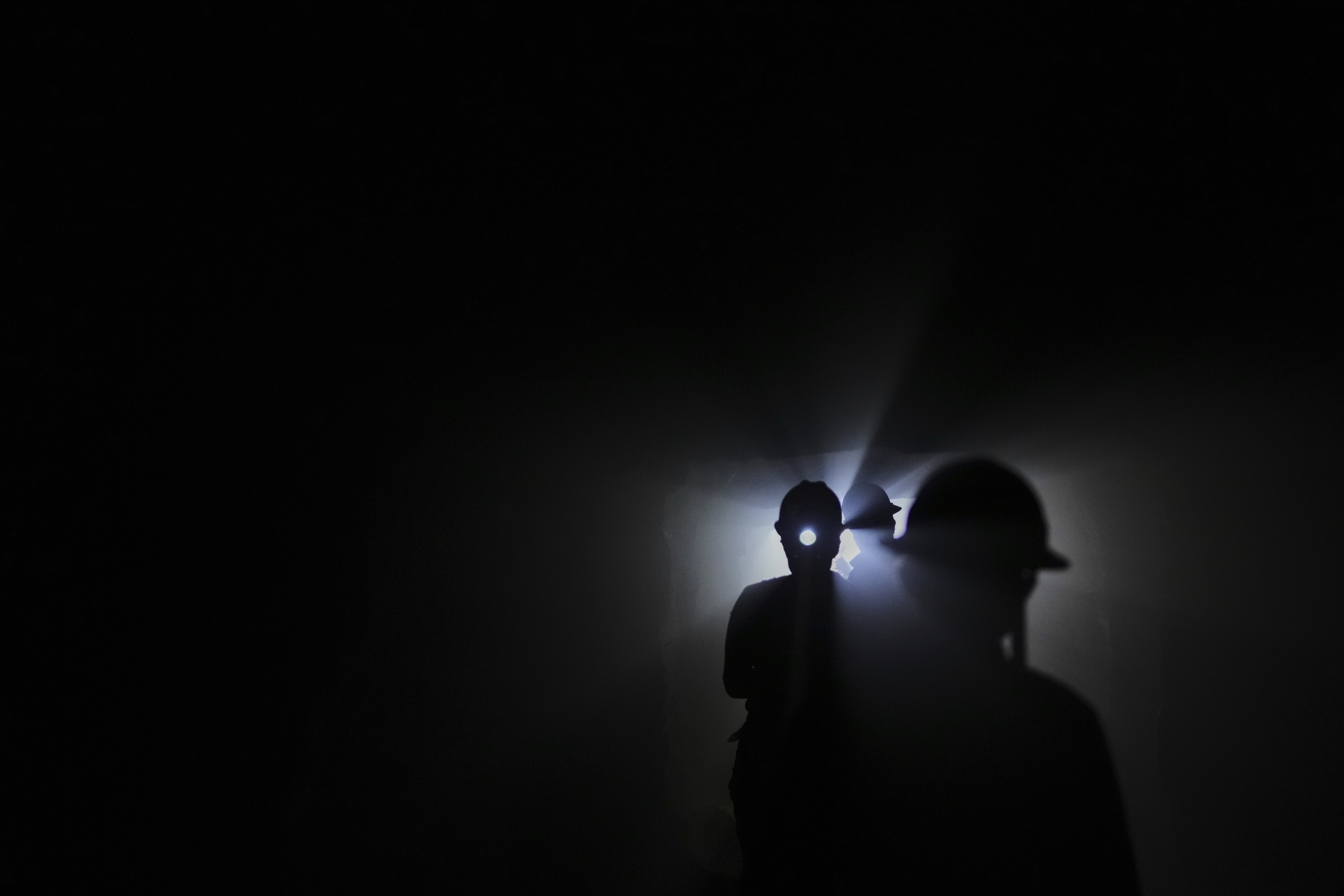 A group of workers enter a mine for the day in San Joaquin, Mexico, Tuesday, Aug. 19, 2025. (Fernando Llano - AP)