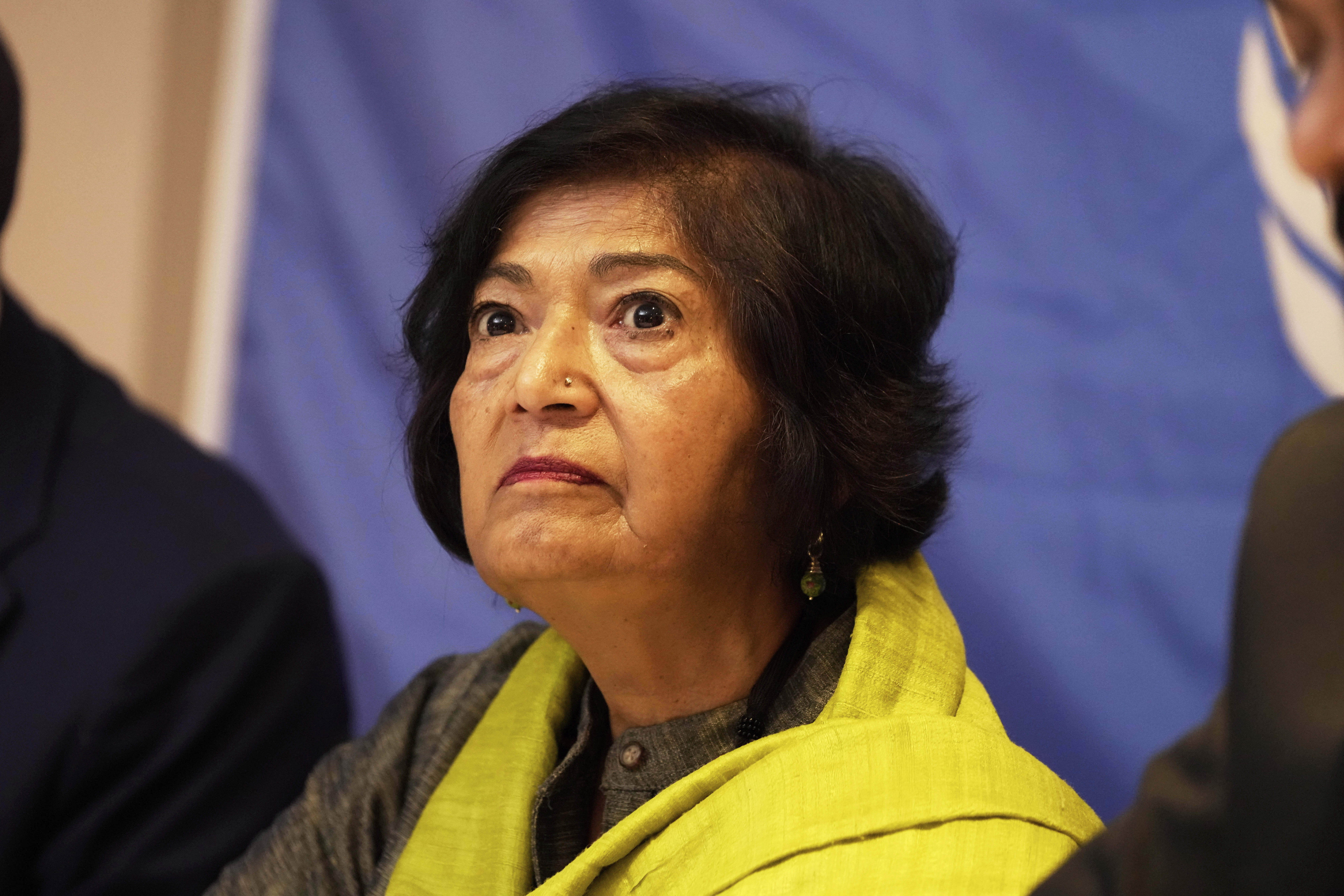Chairperson of the UN Commission on Human Rights in South Sudan and human rights lawyer Yasmin Sooka answers journalists' questions during a press conference in Nairobi, Kenya, Tuesday, Sept. 16, 2025. (Brian Inganga - AP)