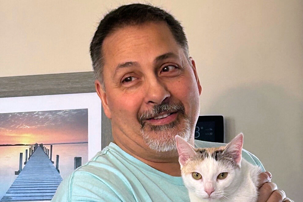 This 2024 photo released by Charlene DeCesare, shows Robert DeCesare Jr. at his home in Nashua, N.H. (Charlene DeCesare - Charlene Decesare)