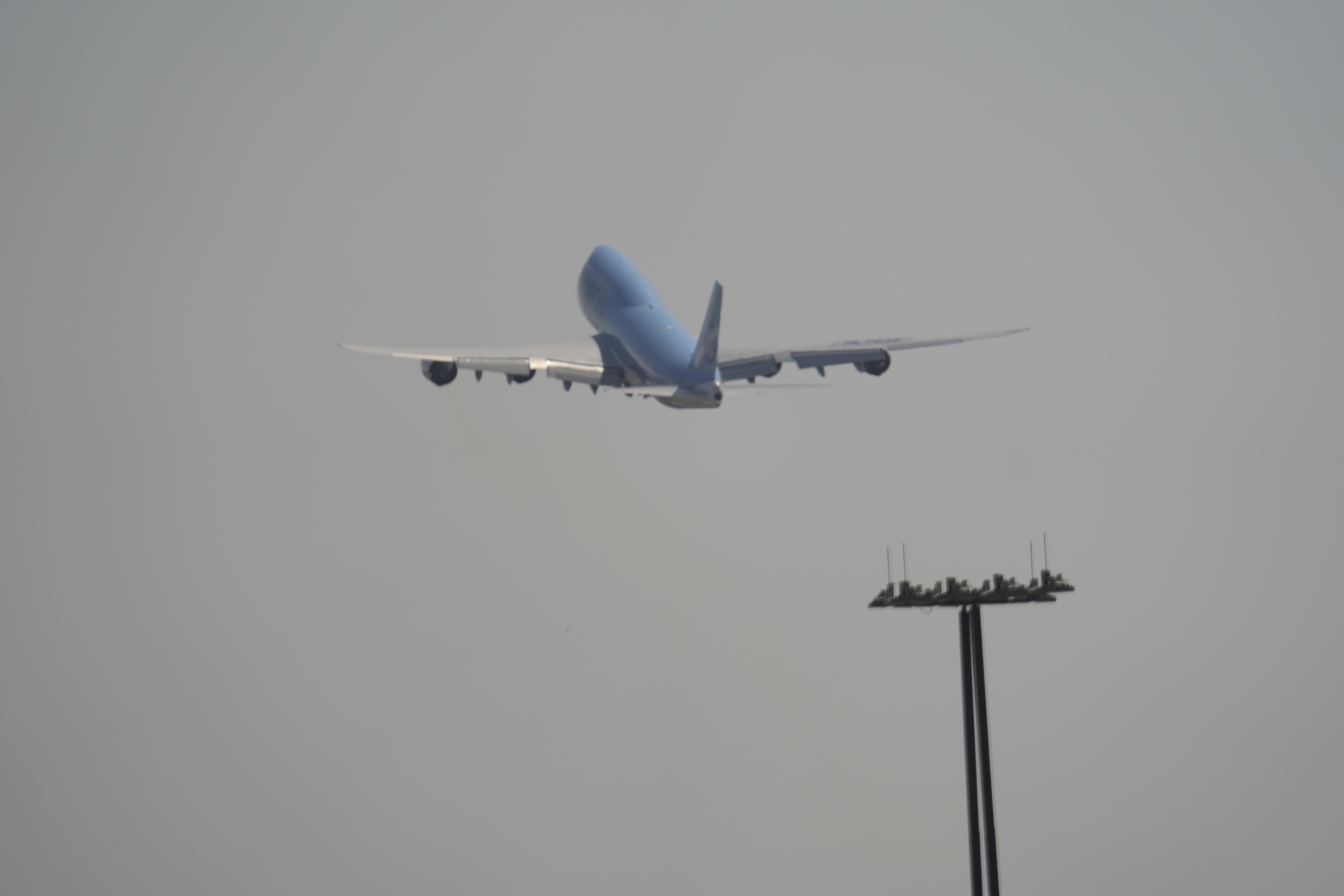 A plane takes off with Korean workers that were detained at Hartsfield-Jackson International Airport in Atlanta, Thursday, Sept. 11, 2025. (George Walker IV - AP)