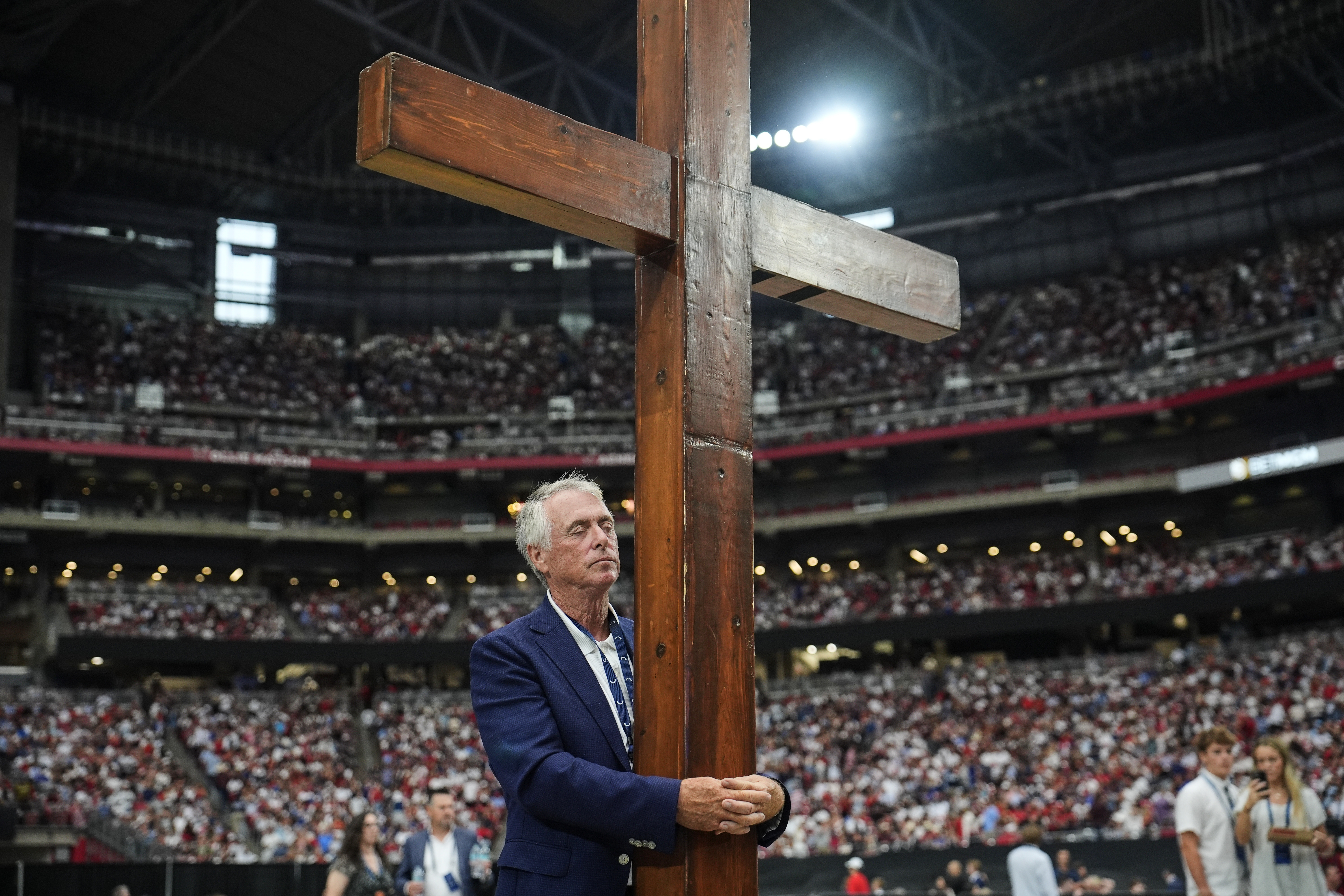 Photos of conservative activist Charlie Kirk’s memorial service