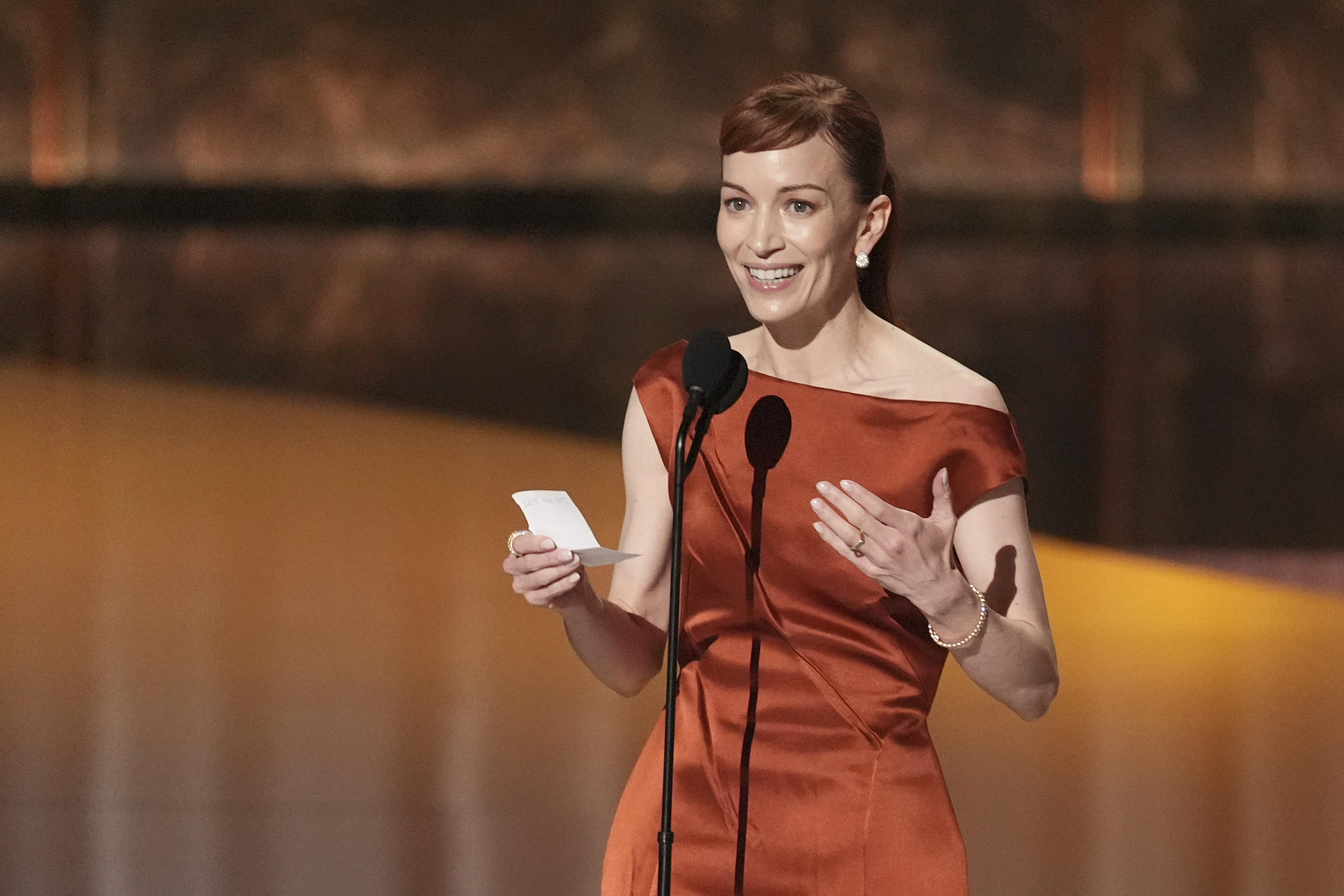Britt Lower accepts the award for outstanding lead actress in a drama series for 