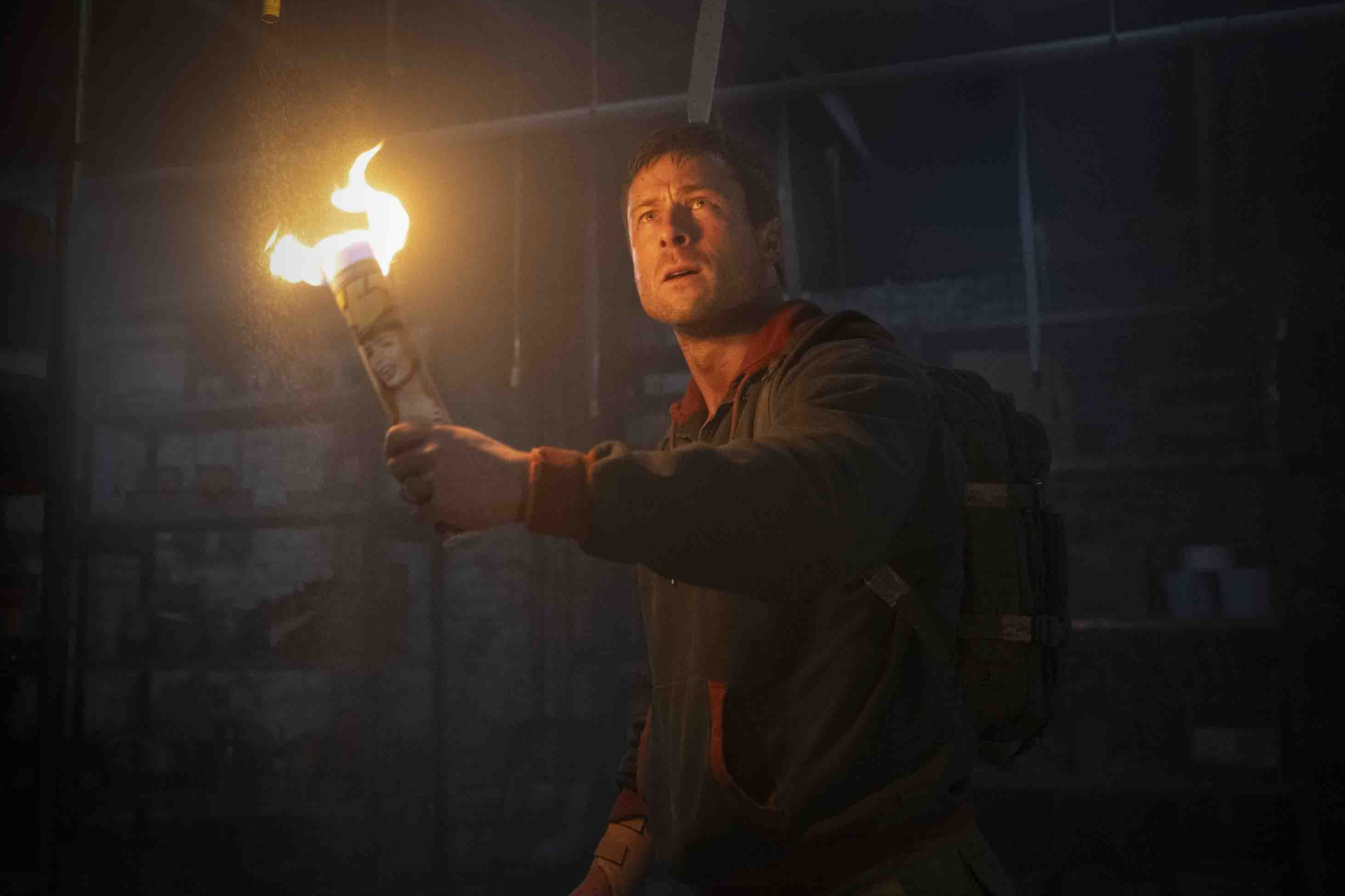 This image released by Paramount Pictures shows Glen Powell in a scene from 