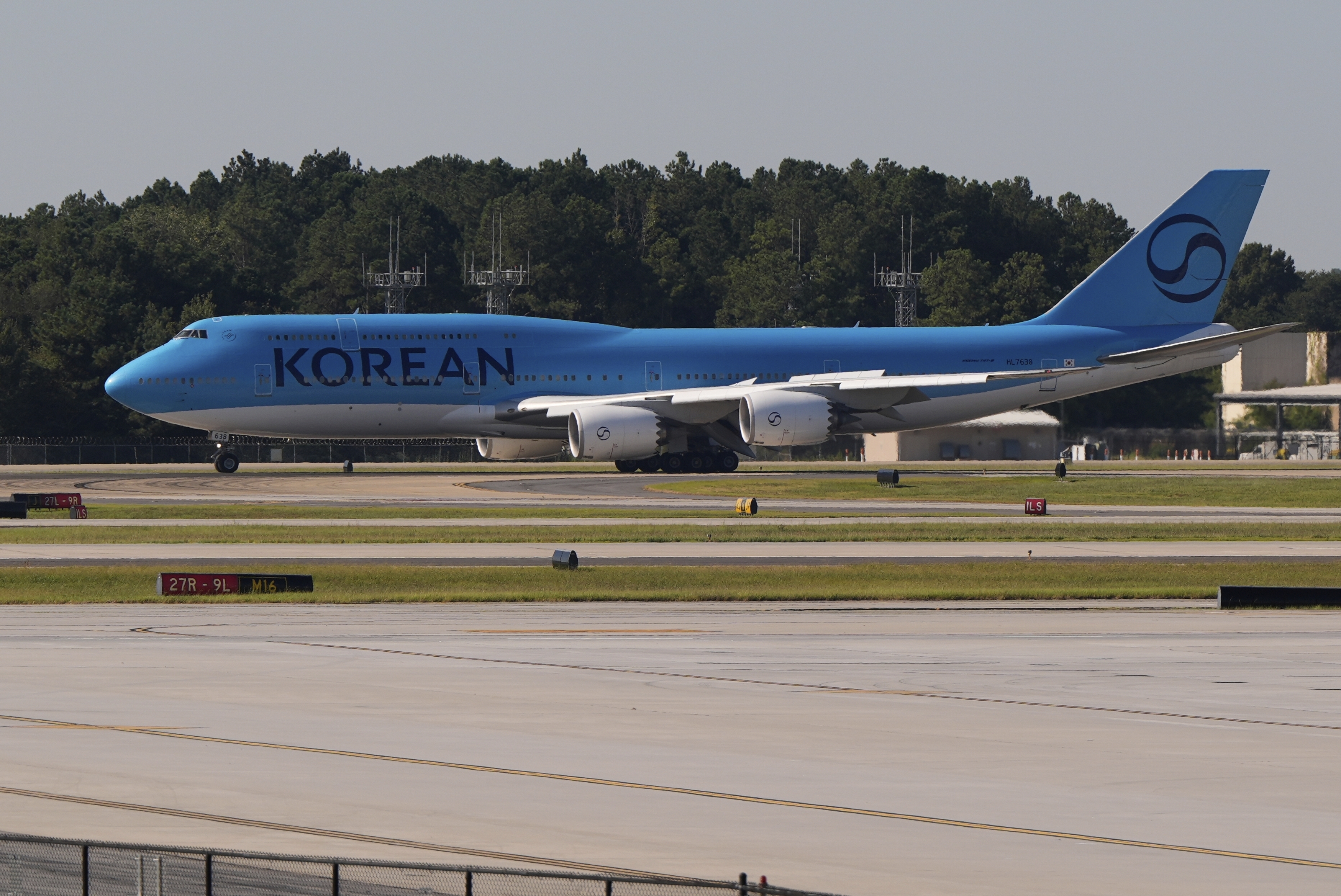 A Korean Air plane arrives at Hartsfield-Jackson International Airport in Atlanta, Wednesday, Sept. 10, 2025, in Atlanta. (Mike Stewart - AP)
