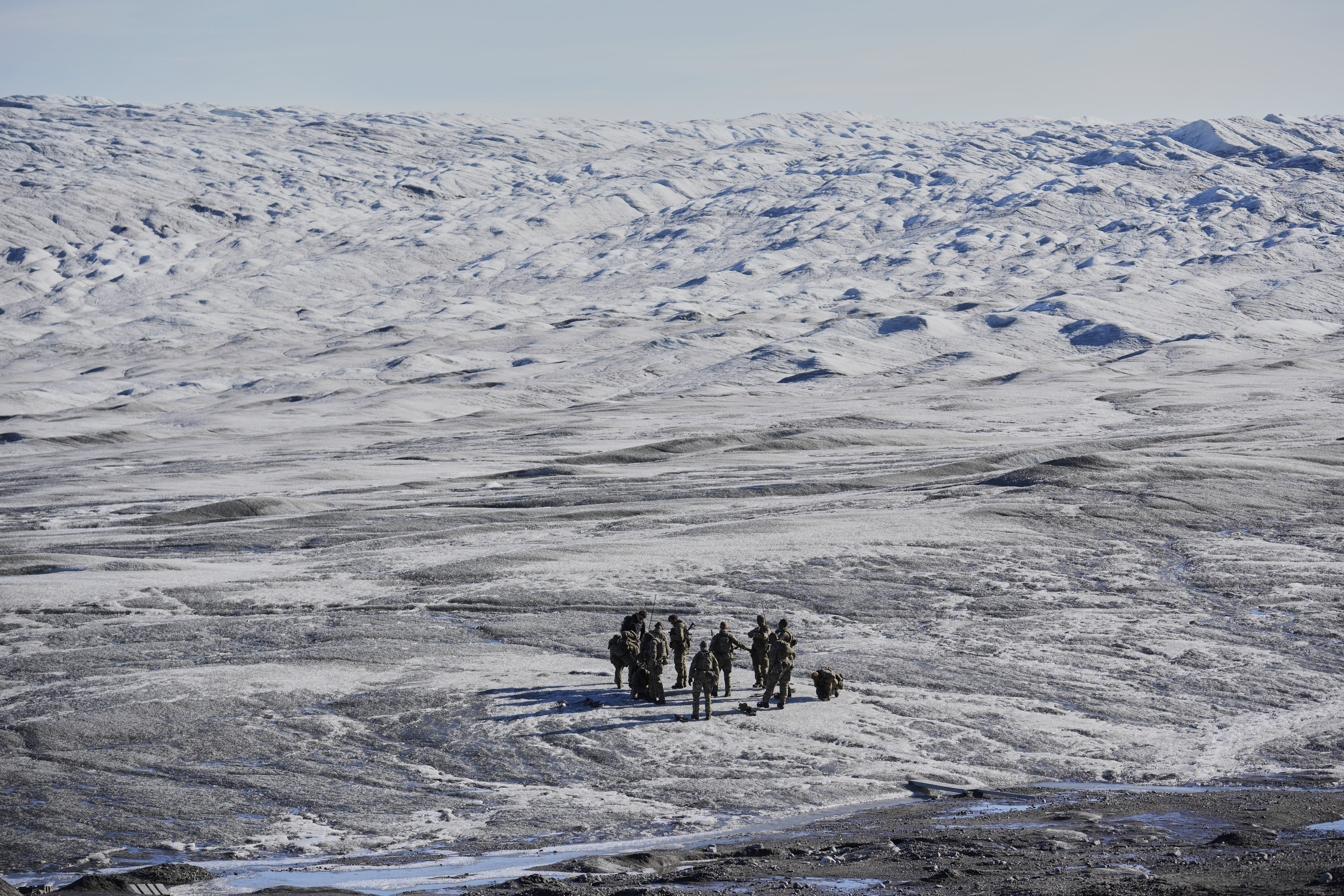 Danish military forces participate in an exercise with hundreds of troops from several European NATO members in Kangerlussuaq, Greenland, Wednesday, Sept. 17, 2025. (Ebrahim Noroozi - AP)