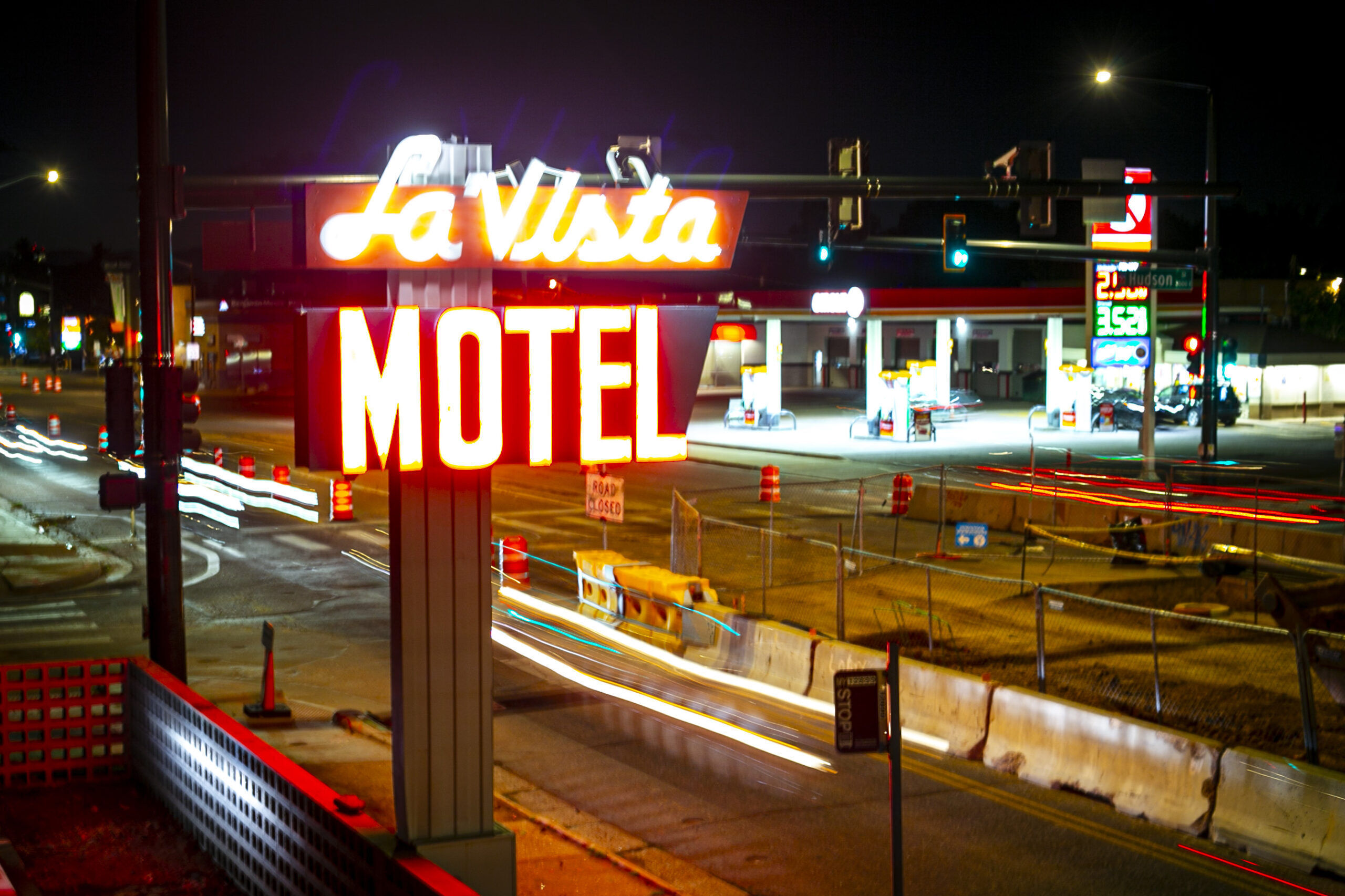 La Vista Motel’s historic neon sign shines over East Colfax again