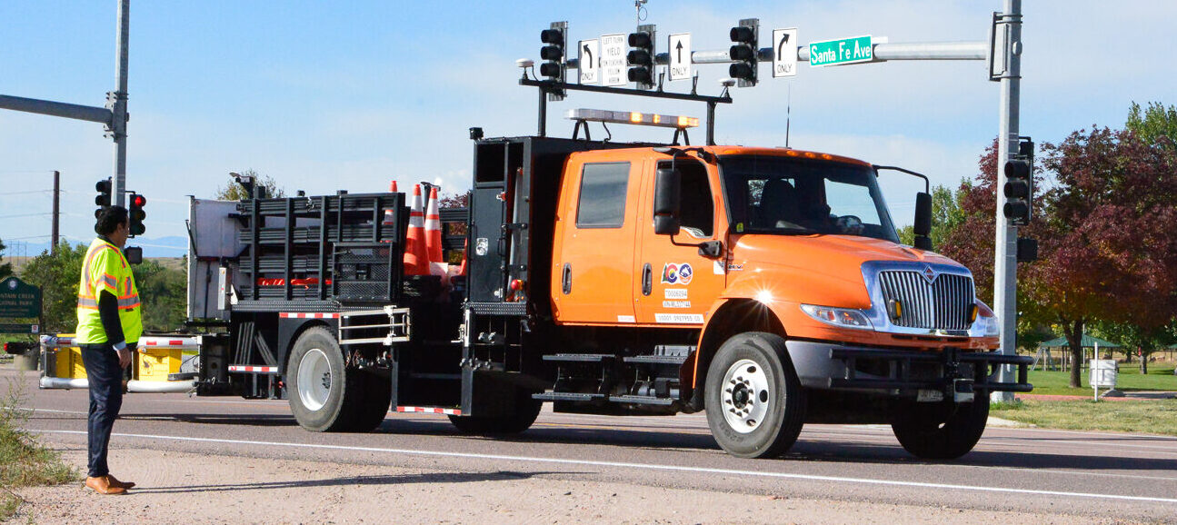 Self-Driving CDOT crash truck protects highway workers