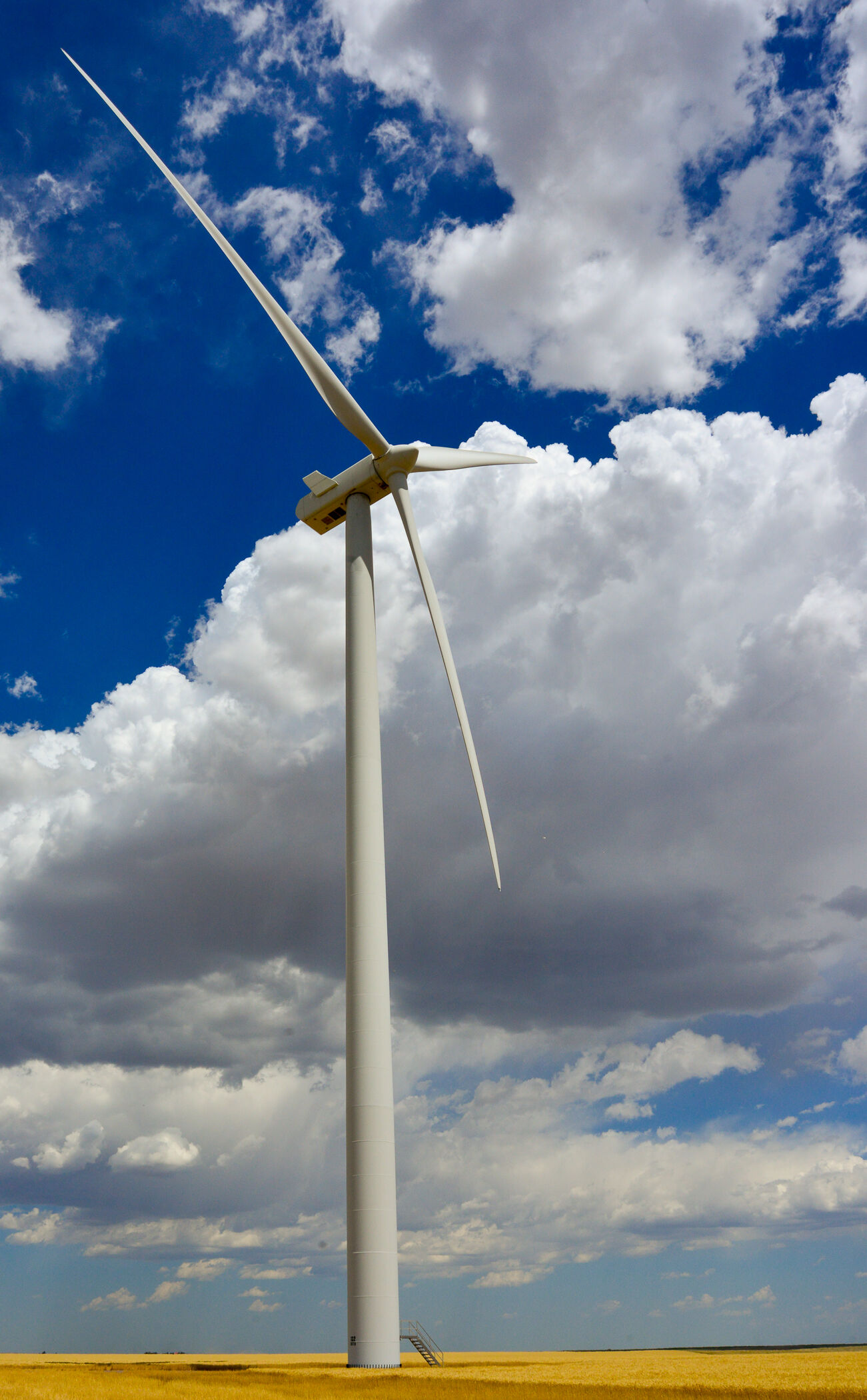 Wind turbine on the plains of eastern colorado