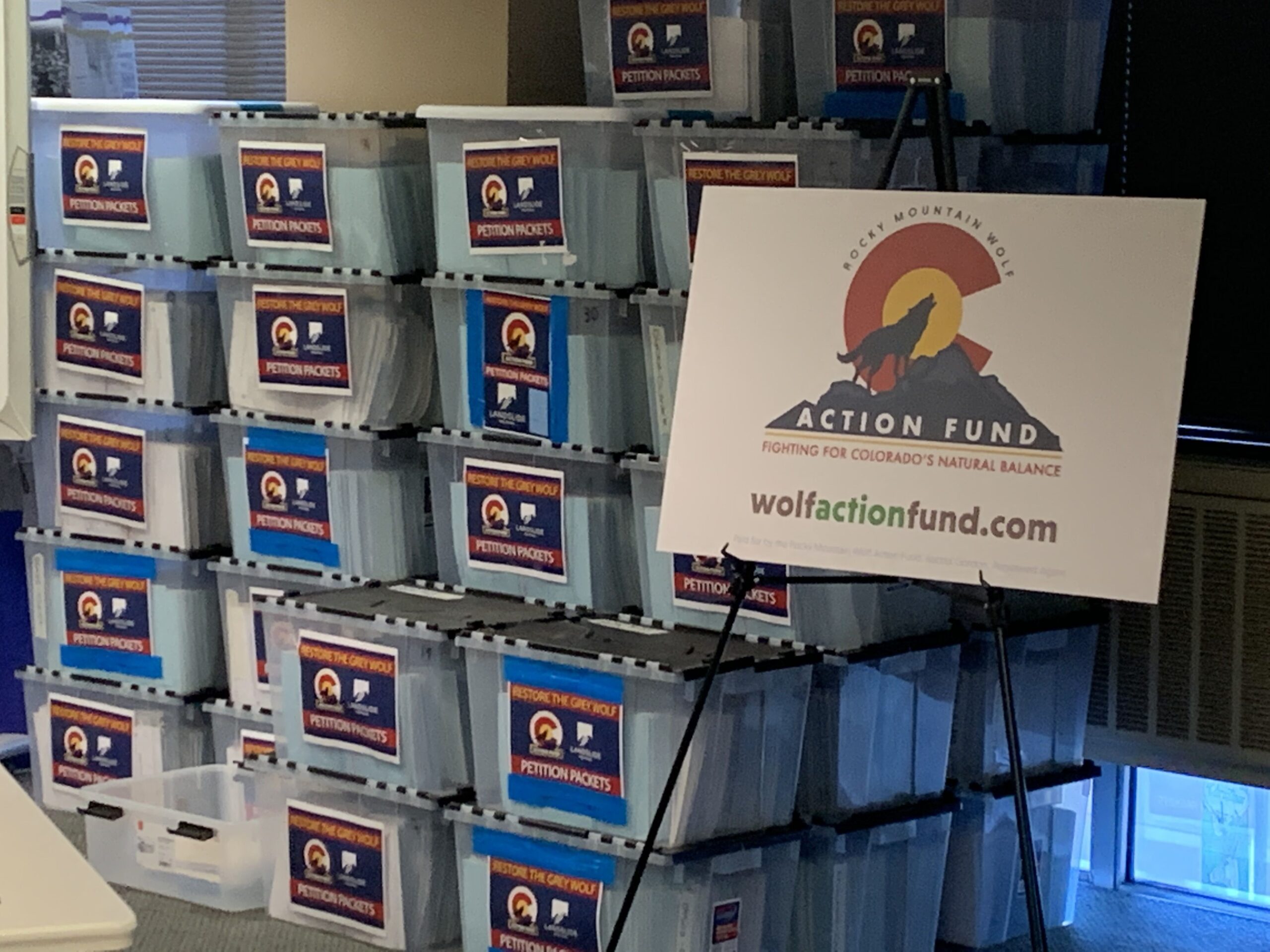 Marianne Goodland, Colorado Politics. Signatures to put a statutory measure onto the 2020 ballot to reintroduce the gray wolf into Colorado.