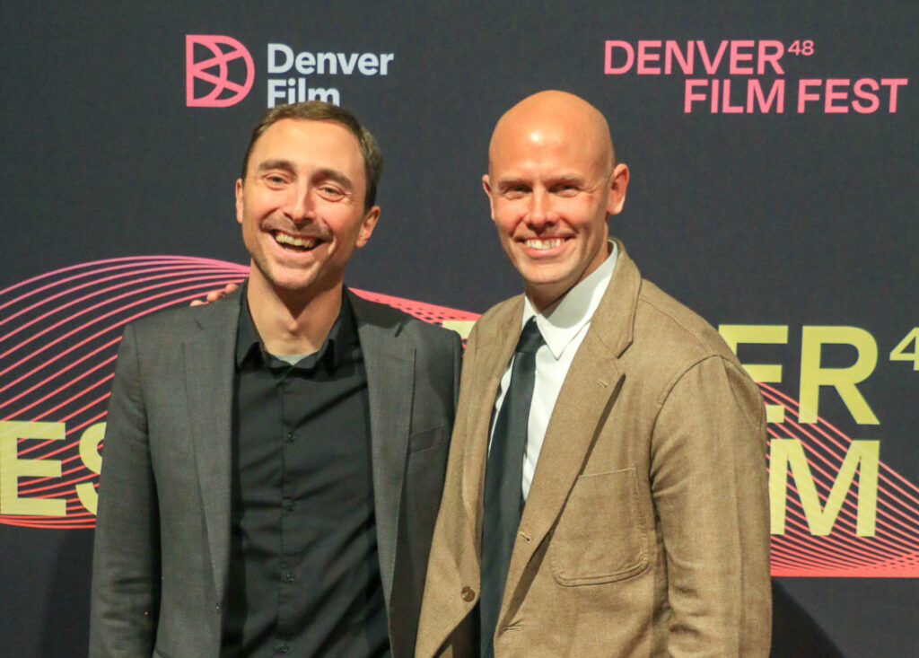 Matt Campbell and Kevin Smith, artistic director and CEO of Denver Film, walk the opening-night red carpet at he Ellie Caulkins Opera House, (John Moore, Denver Gazette)