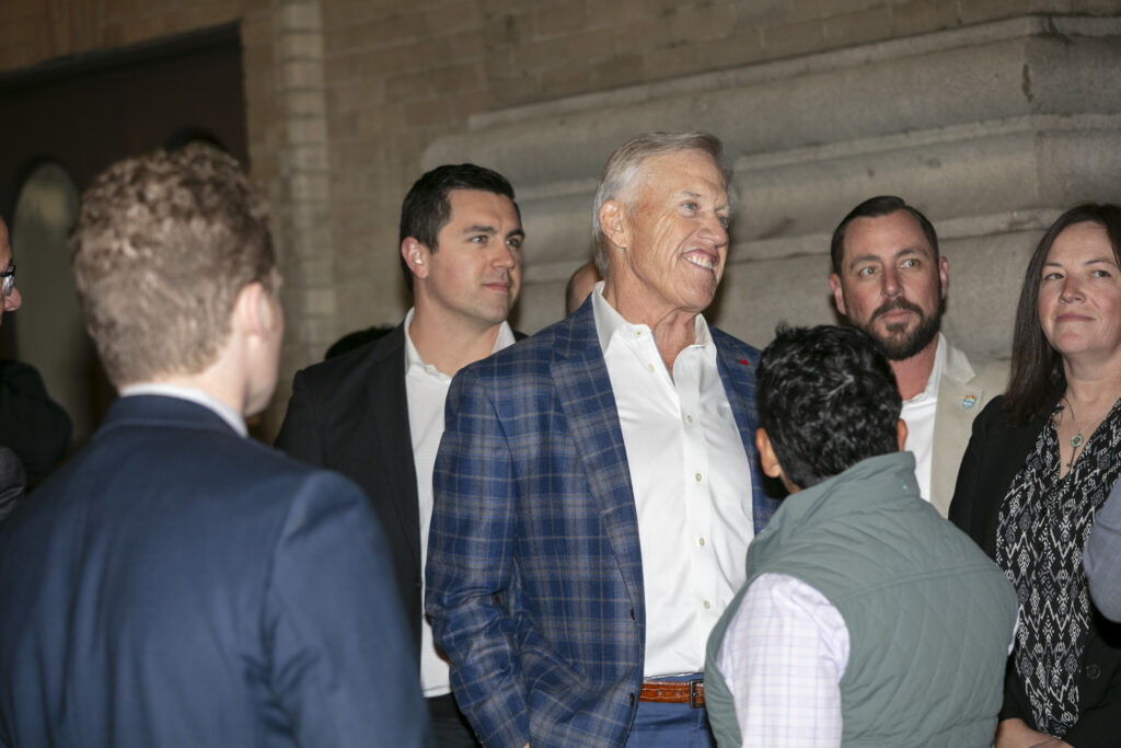 John Elway prepares to walk the red carpet before the Denver Film Festival's world-premiere screening of the new Netflix documentary 'Elway' at the Ellie Caulkins Opera House in Denver, Colo. Nov. 8, 2025. (Bear Gutierrez, Special to The Denver Gazette)