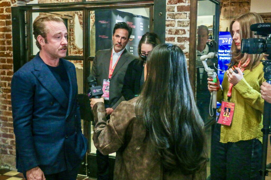 Ben Foster just before receiving the Denver Film Festival's new Outlaw Award at the MCA Denver's Holiday Theater on Nov. 5, 2025. (John Moore, Denver Gazette)