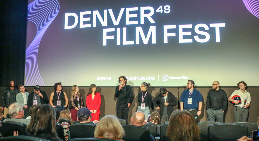 Some of the winning Colorado actors, writers, directors and producers whose films were selected to be screened in the Denver Film Festival's 'Colorado Narrative Shorts' category. Pictured Nov. 7, 2025 at the Sie FilmCenter. (John Moore, The Denver Gazette)