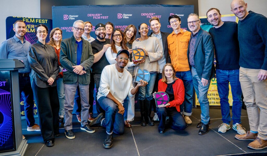Denver Film Festival jurors, filmmakers, award-winners and staff at Sunday’s 2025 awards brunch. (Beau Ngu for Denver Film).