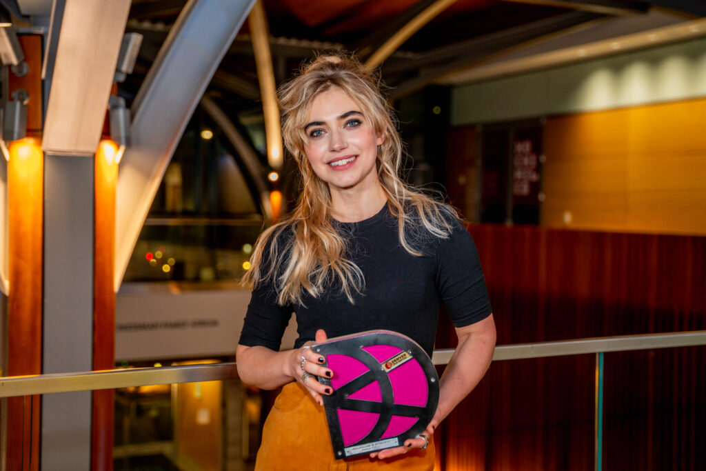 Imogen Poots was in Denver on Nov. 4 to accept the Denver Film Festival's Excellence in Acting Award for her work in "The Chronology of Water,” Kristen Stewart’s debut as a film director. (Beau Ngu for Denver Film)