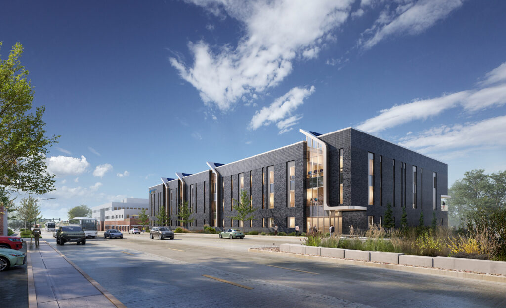 artist's rendering of a new healthcare  center