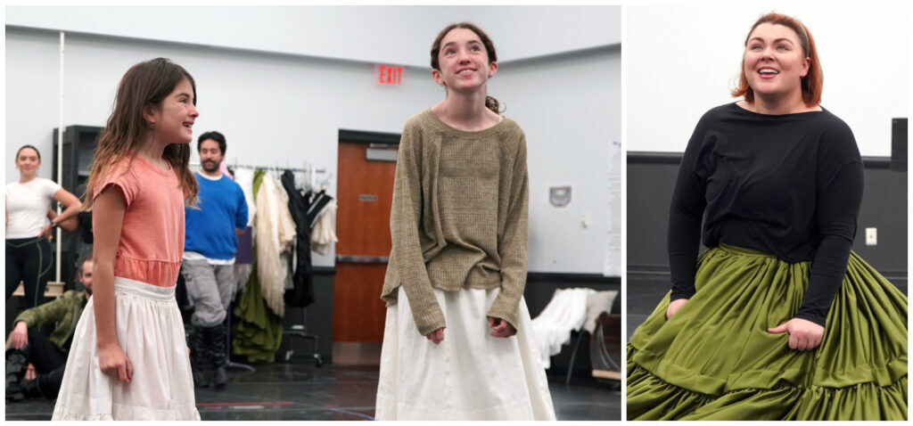 Jennasea Pearce, right, who plays Anna, and other young castmates rehearse for Friday's opening of 'Frozen' at the Arvada Center. 