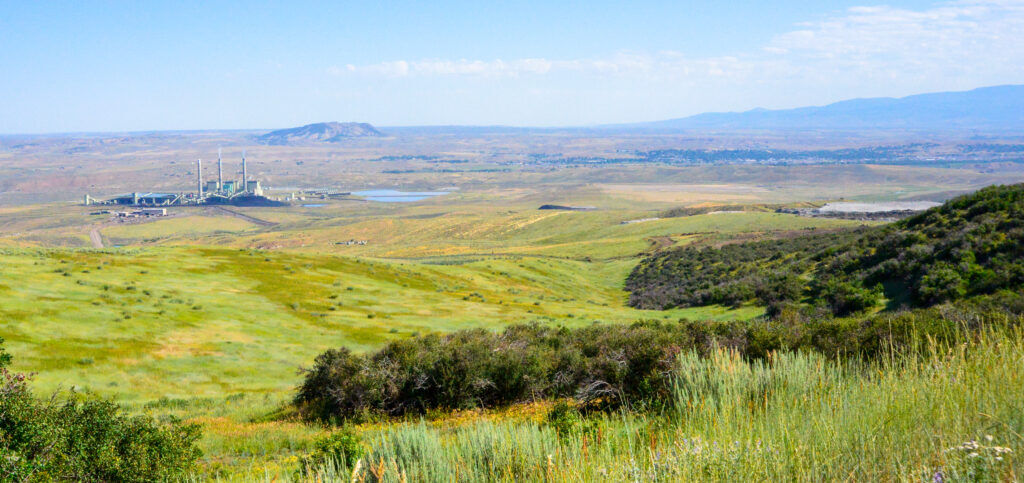 Craig Station powerplant with the city of Craig upper right.