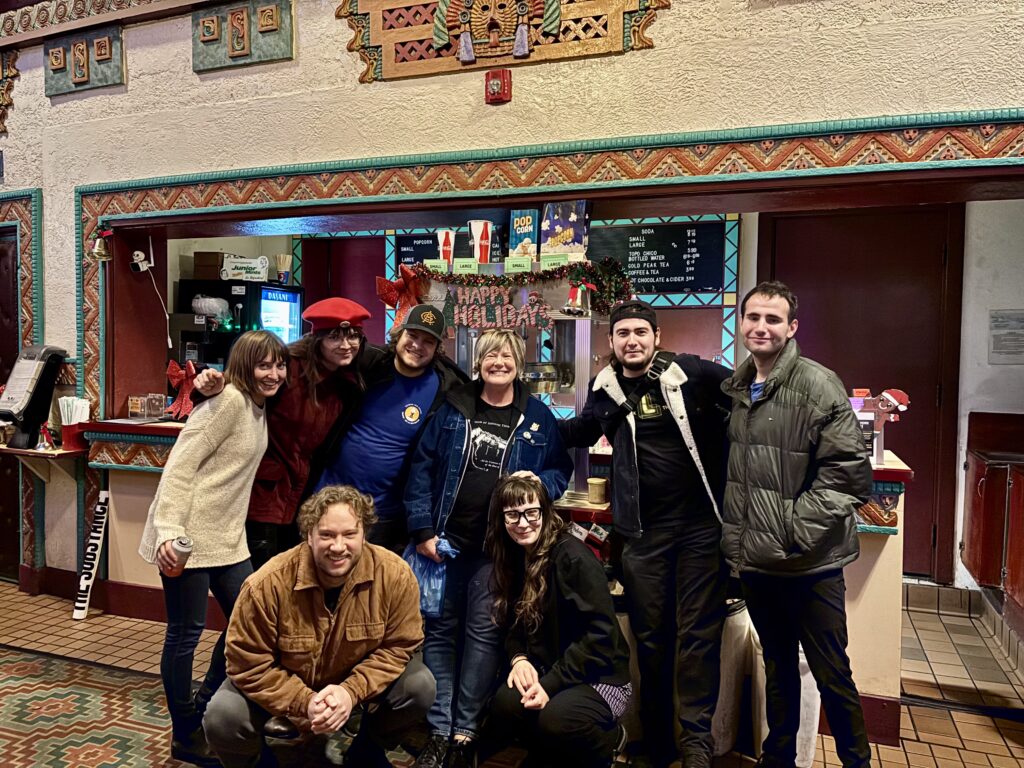 The staff of the Mayan Theatre treated departing general manager Robin Hyden to a late-night screening of 'Rushmore' after the end of the business day on Nov. 24. (Courtesy Robin Hyden)