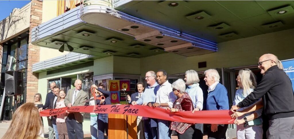 The Nov. 6 'Save the Face' ribbon-cutting for the Boulder Theater