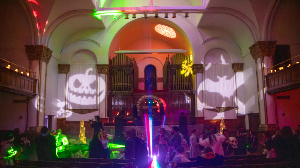 The Denver Film Festival's opening-night party was held at the Kirk of Highland in northwest Denver on Oct. 31, 2025. (Jason DeWitt, Denver Film)