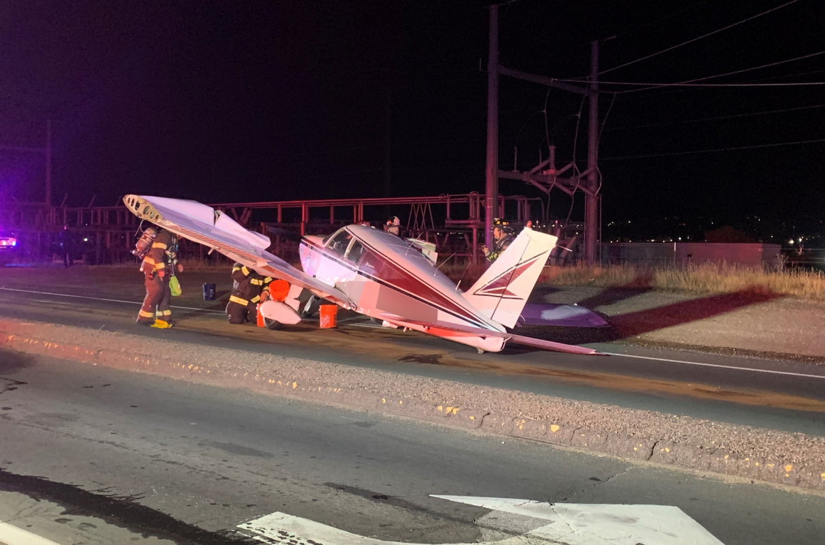 No injuries reported after single engine plane lands on road in Castle Rock