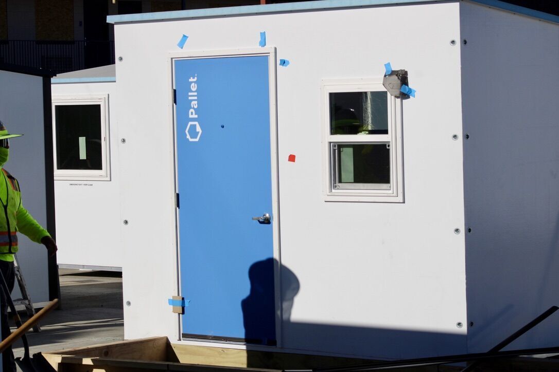 a small pallet-based tiny home 