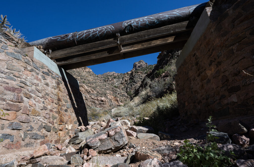The remains of the old water pipes along the Tunnel Drive Trail west of Canon City on Wednesday, Oct. 29, 2025. (The Gazette, Christian Murdock)
