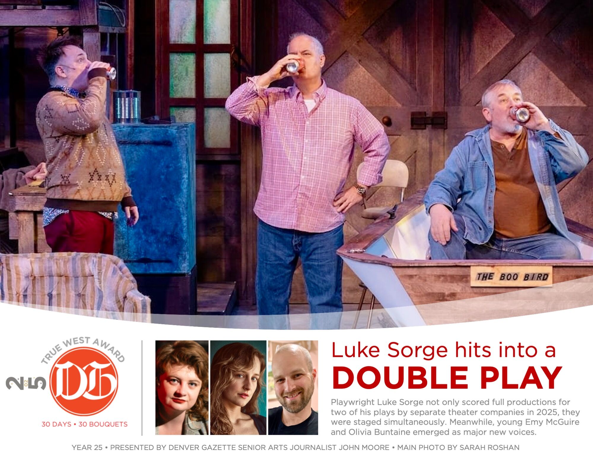 Take a bow: Local playwright scores a double-daring feat