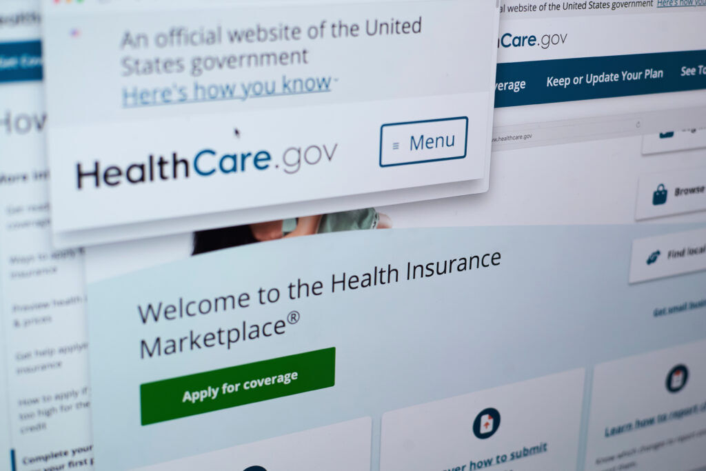 The Associated Press Pages from the U.S. Affordable Care Act health insurance website healthcare.gov are seen on a computer screen.