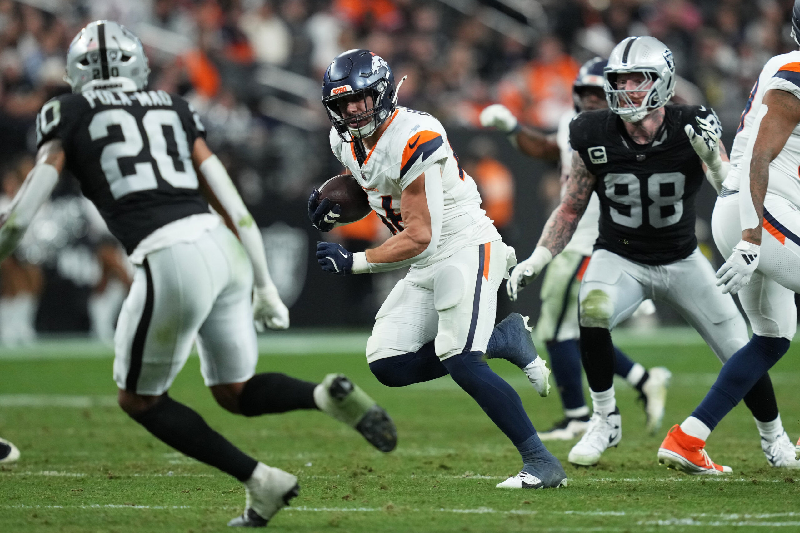 Adam Prentice rumbles for NFL career-long gain vs. Raiders: ‘I definitely was trying to score’ | Broncos notebook