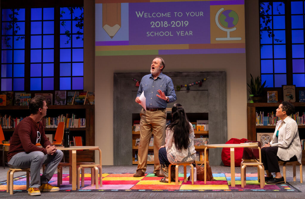 Erik Sandvold starred as Don in Curious Theatre Company's 'Eureka Day' in 2025. (RDG Photography)