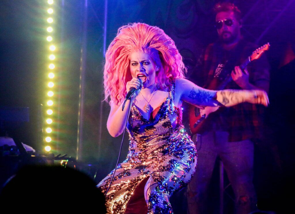 Emma Rebecca Maxfield in 'Hedwig and the Angry Inch' for Give 5 Productions at Ballyhoo Table & Stage. (John Moore, Denver Gazette)