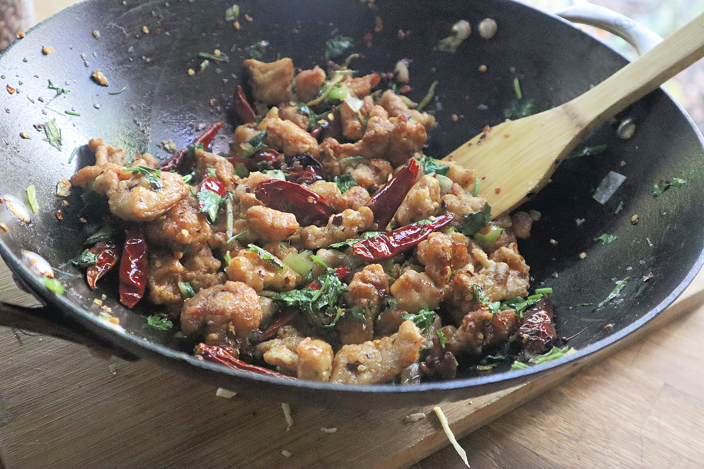 Chongqing chicken gets a touch of fire in this recipe