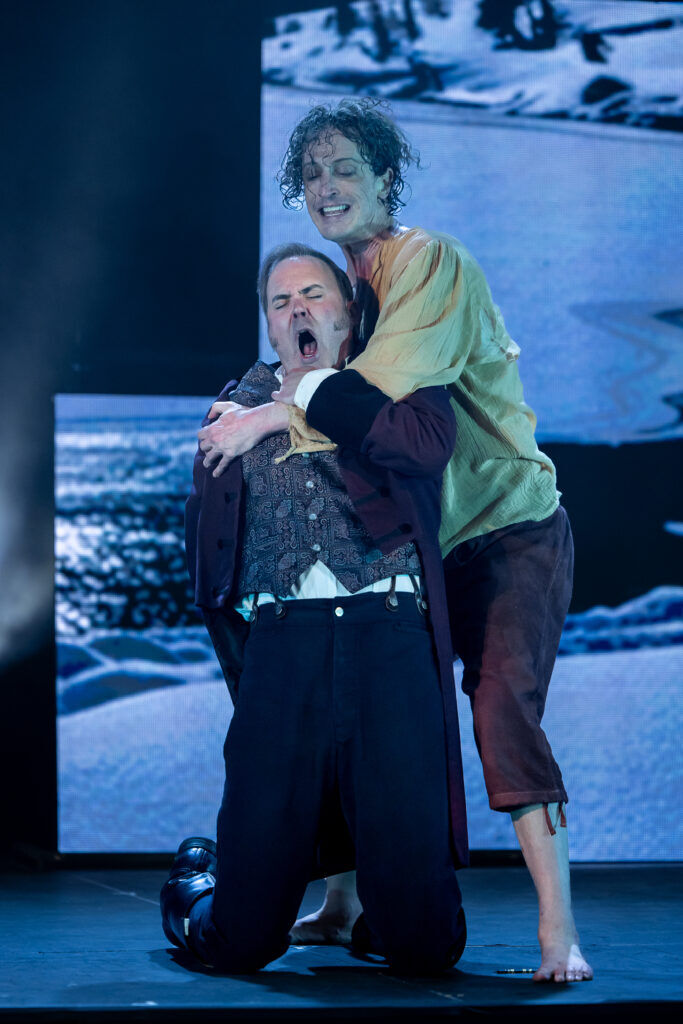 Jeffrey Parker and Bill Diggle in Platte Valley Theatre Arts' 'Frankenstein' (RDG Photography)