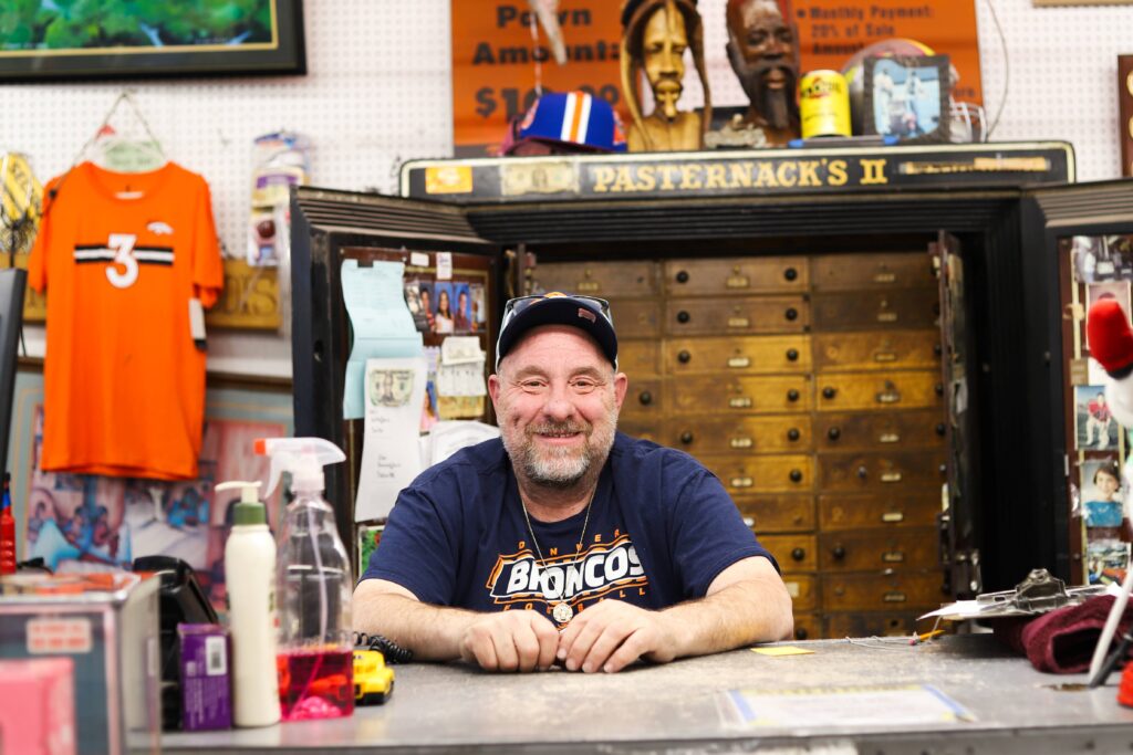 Owner Scott Pasternack poses for a portrait at Pasternack's Pawn Shops.