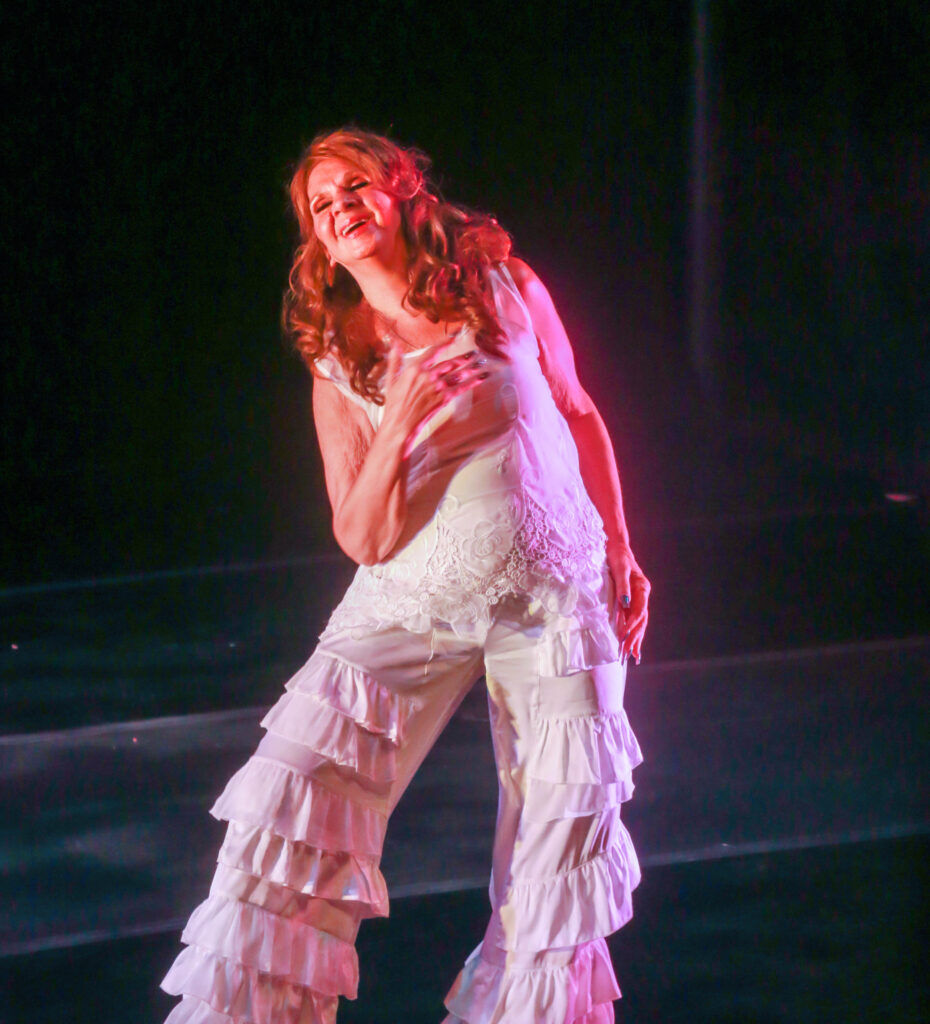 Cleo Parker Robinson performs a solo piece called 'The Love We Carry' at a Denver dance festival on Sept. 7, 2025, at the University of Denver. She performed the piece at age 77 in honor of her late husband, Tom Robinson. (John Moore)