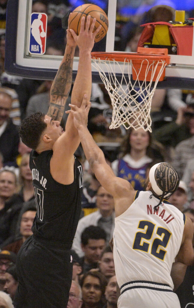 Brooklyn Nets forward Michael Porter Jr. and Denver Nuggets forward Zeke Nnaji