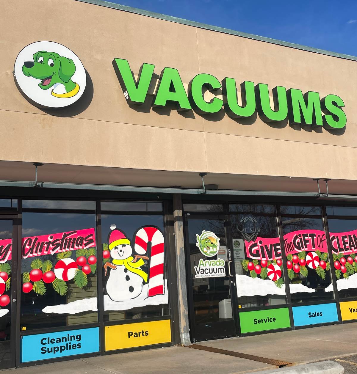 Arvada Vacuum, whose mascot is Ollie the big green dog, has been operating out of its west Arvada storefront since 1972. (JOHN MOORE/DENVER GAZETTE)