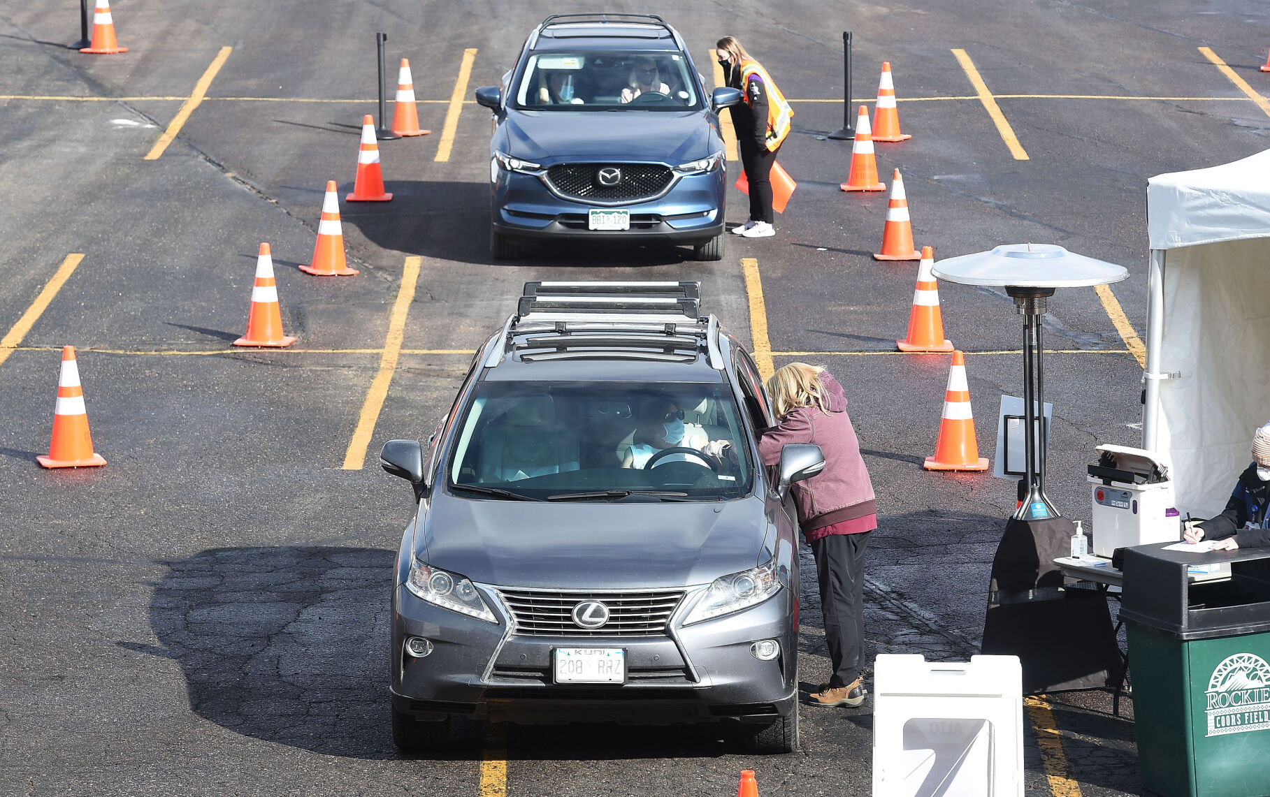 A thousand seniors received COVID-19 vaccines at Coors Field in Denver during a test session on Jan. 24. (Gazette file)