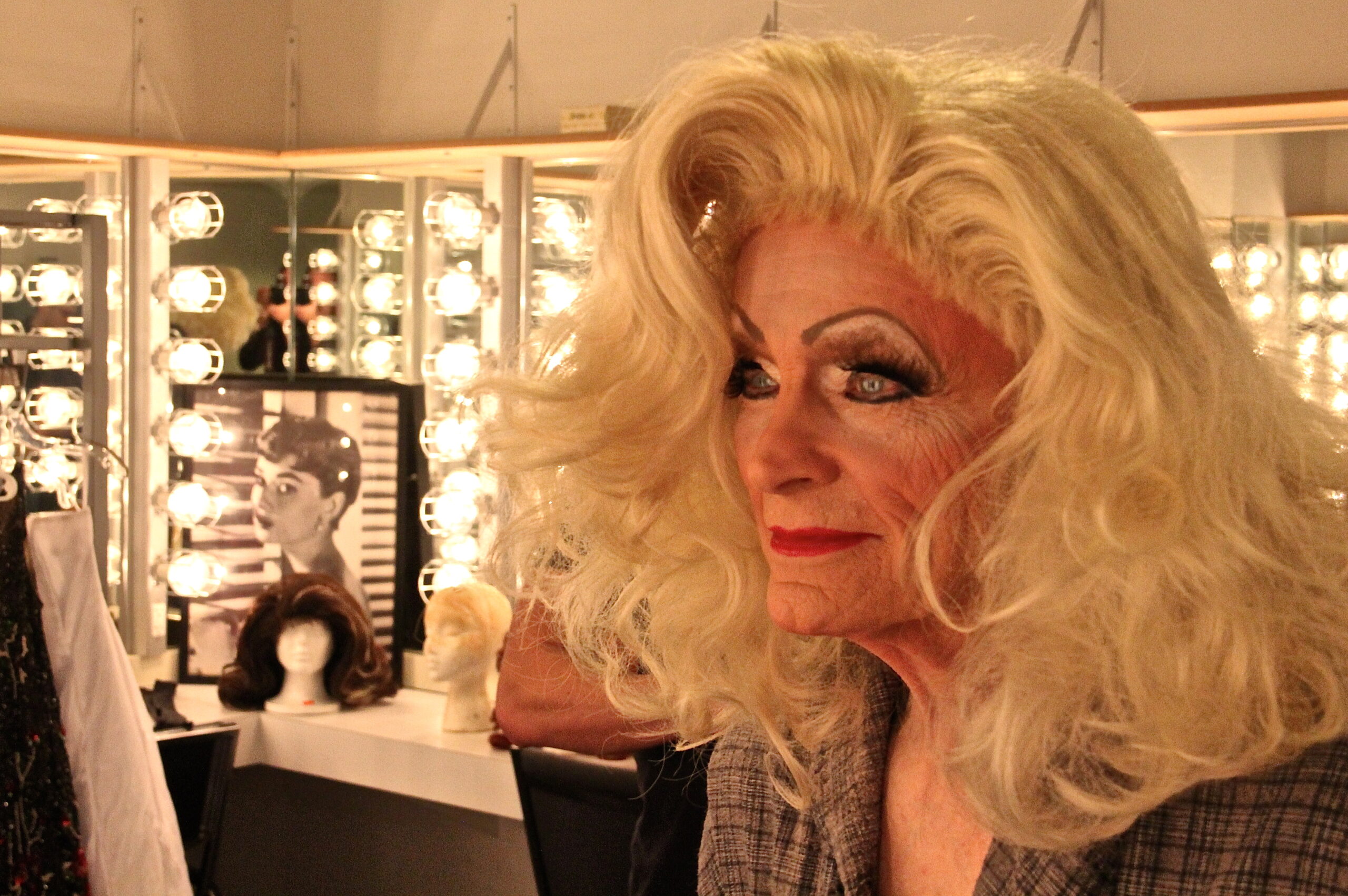 Daniel L. Ritchie with his alter ego, Lady Givesmore, a character he created in conjunction with the Denver Center Theatre Company's world-premiere play
