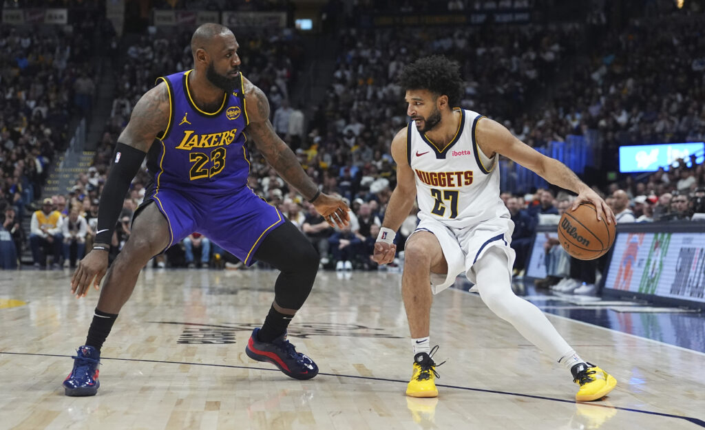 Los Angeles Lakers forward LeBron James and Denver Nuggets guard Jamal Murray