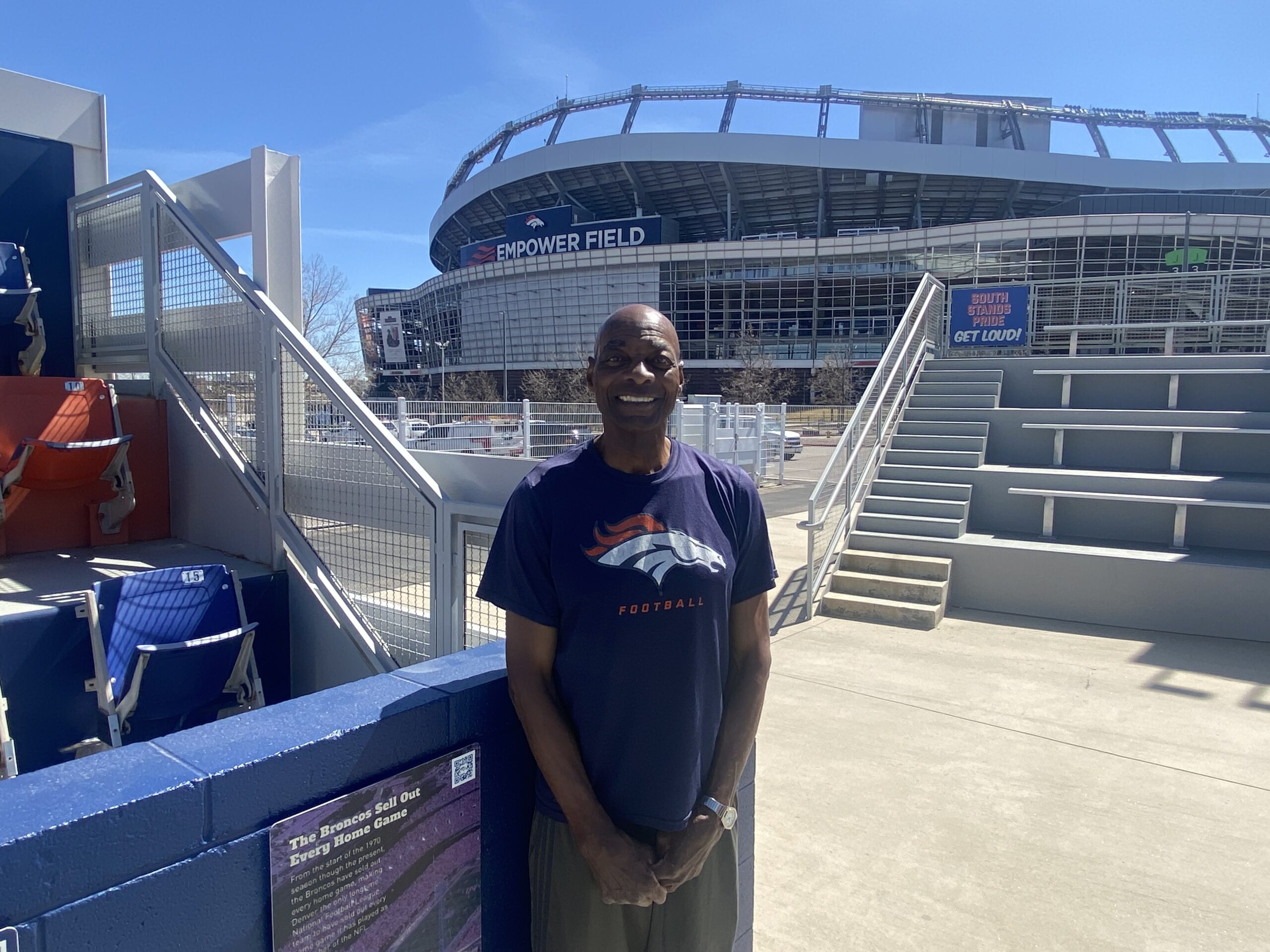 Broncos great Louis Wright, shown outside Empower Field at Mile High in March 2024, was selected with the No. 17 overall pick in the 1975 NFL draft. (Chris Tomasson, The Denver Gazette) (Chris Tomasson, The Denver Gazette)