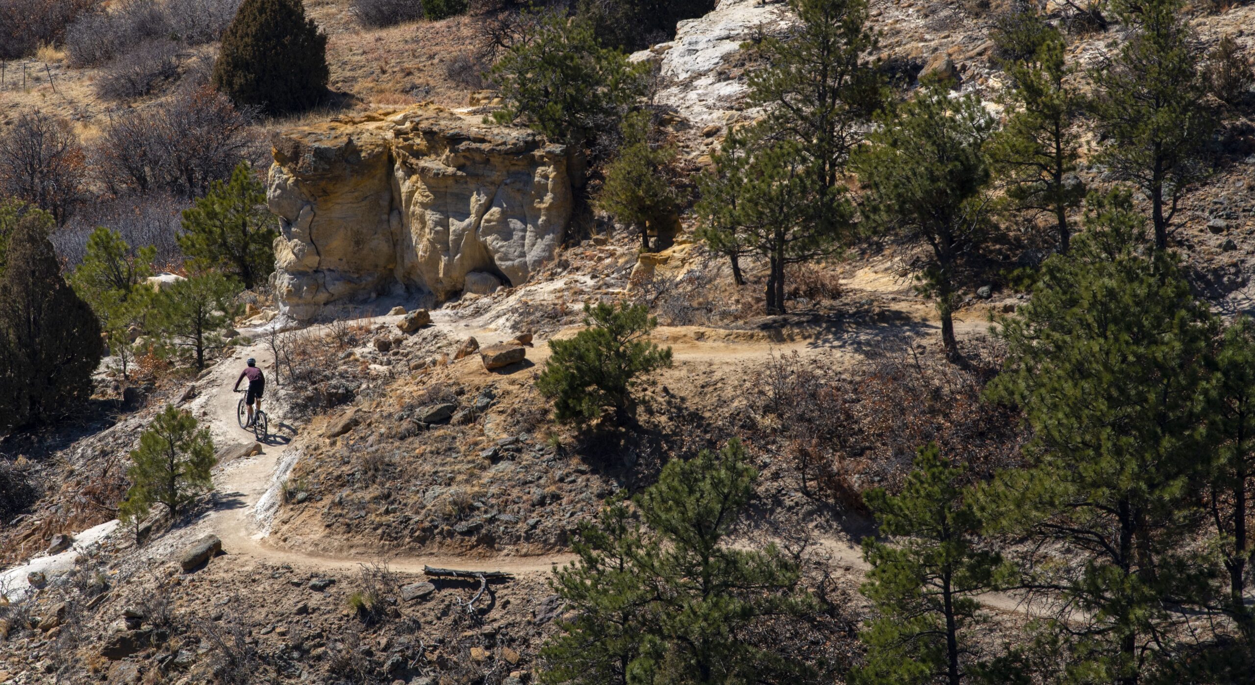 Brad Fiala rides the Lori Cohen Memorial 5k Trail in Austin Bluffs Open Space. Gazette file