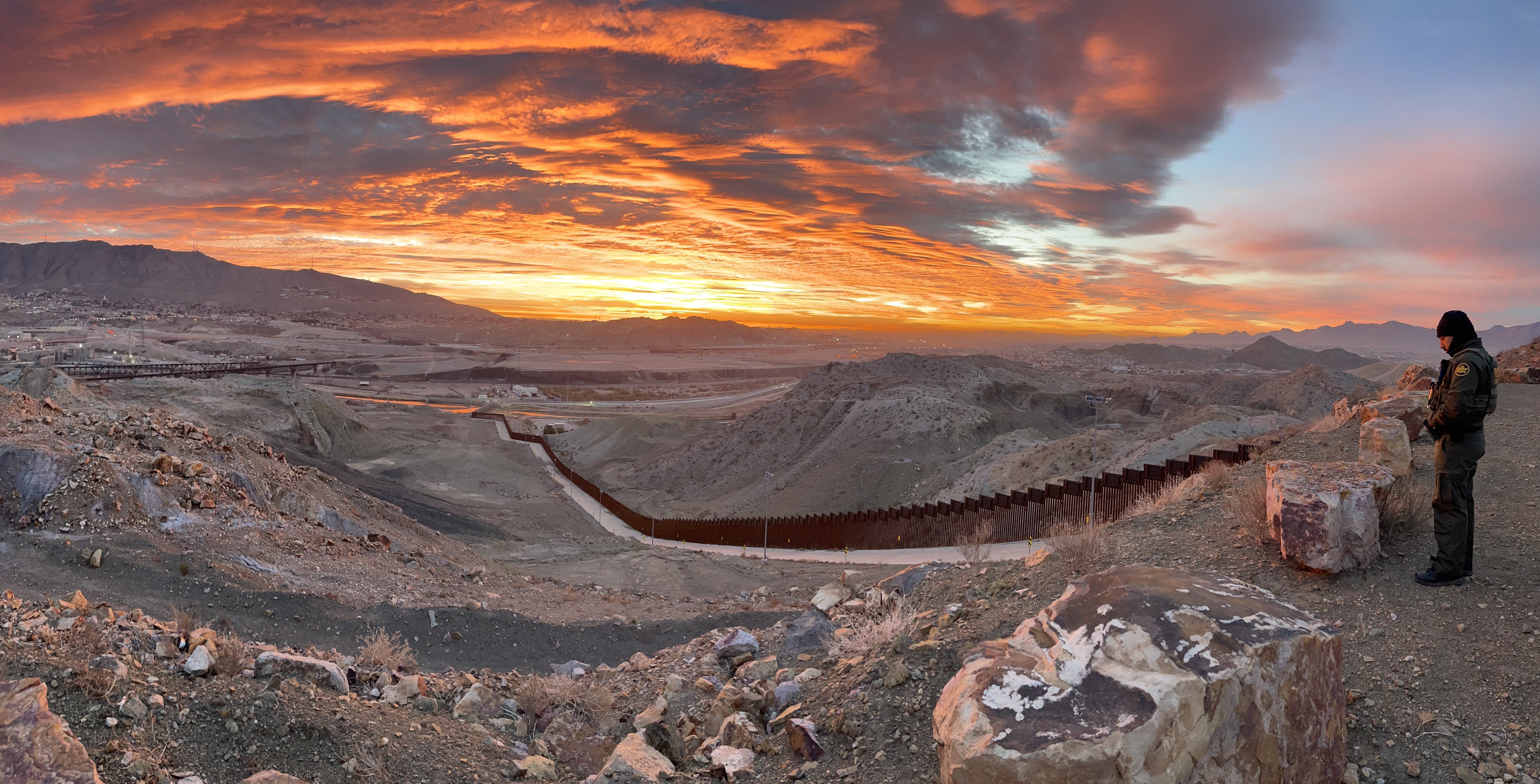 FILE PHOTO: Border Patrol Agent Erik Hernandez looks out over the horizon along the southern border near El Paso, Texas on Feb. 2, 2024. (Nicole C. Brambila
nico.brambila@denvergazette.com)